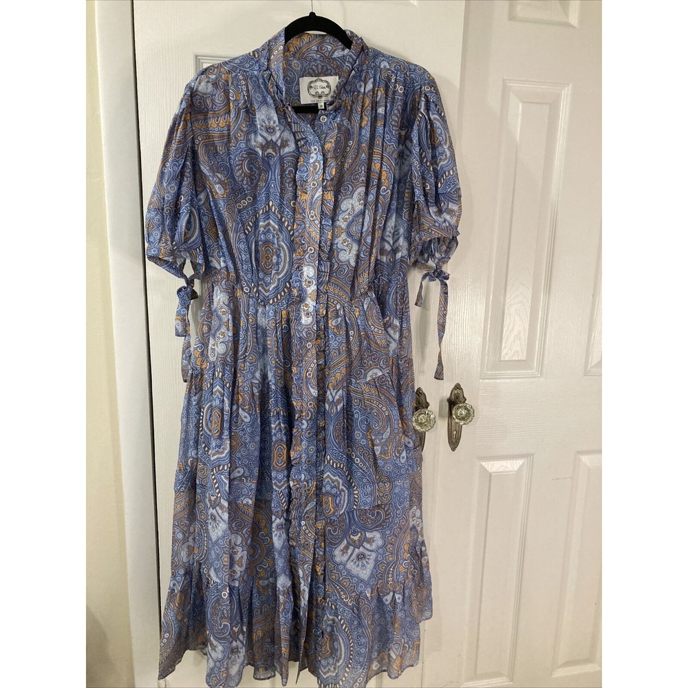 Evi Grintela The Shirt Dress Size Medium Paisley Floral